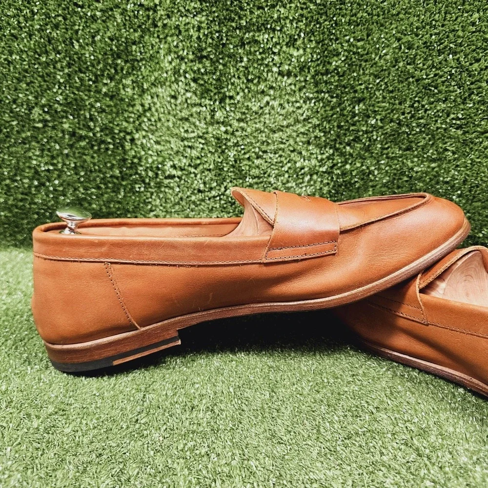 Astorflex Dartflex Brown Italian Leather Slip On Penny Loafer Mens Size 14